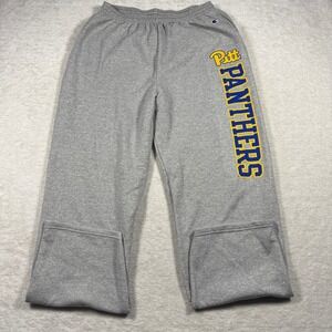 Champion Pitt Panthers Gray Sweatpants Mens XL Authentic Athleticwear Logo